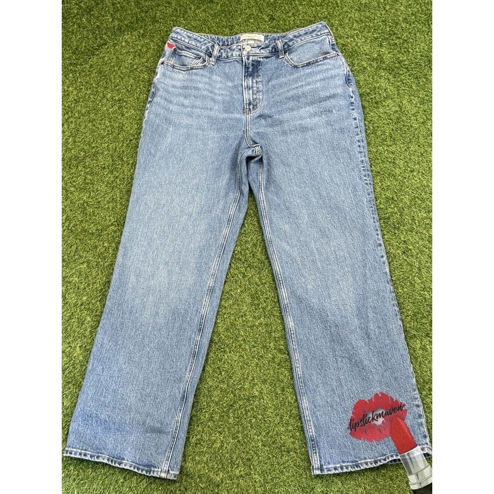 Abercrombie & Fitch Jeans Womens 32 Curve Love 90s Relaxed High Rise Medium Wash
